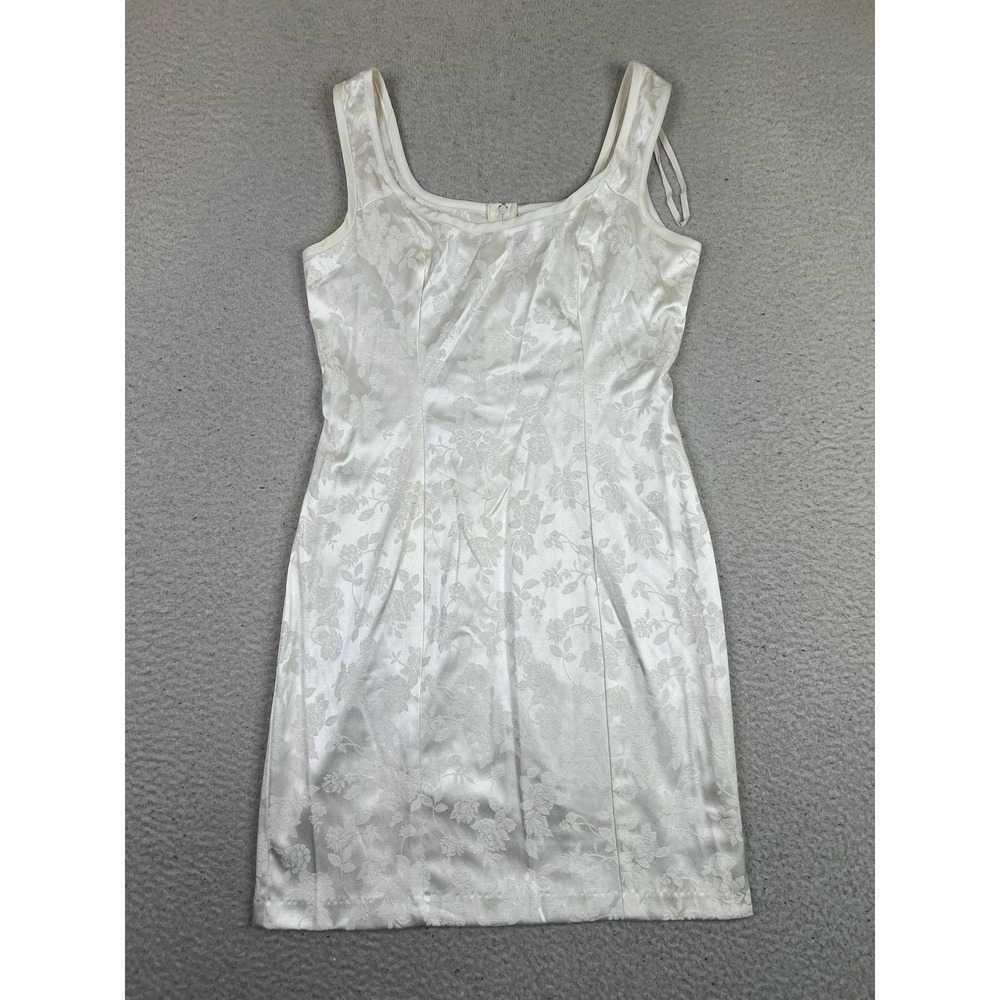 White House Black Market Dress Juniors 5 White Floral Sheath Wedding Party Short